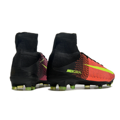 Scarpa da calcio Nike Mercurial Superfly 5 Elite arancione rosa e nera per terreni compatti FG