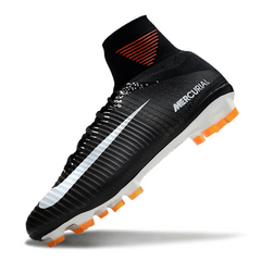 Scarpa da calcio Nike Mercurial Superfly 5 Elite nera e bianca per terreni compatti FG