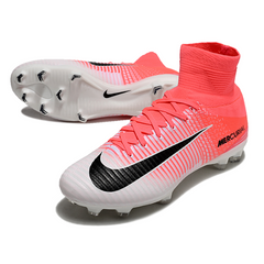 Scarpa da calcio Nike Mercurial Superfly 5 Elite FG bianca e rosa per terreni compatti