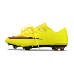 Scarpa da calcio Nike Air Zoom Mercurial Vapor 10 Elite gialla e rosa per terreni compatti FG
