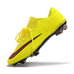 Scarpa da calcio Nike Air Zoom Mercurial Vapor 10 Elite gialla e rosa per terreni compatti FG
