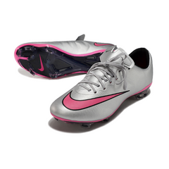 Scarpa da calcio Nike Air Zoom Mercurial Vapor 10 Elite FG grigia e rosa per terreni compatti