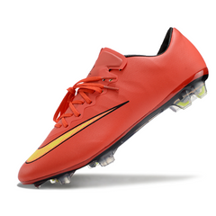 Scarpa da calcio Nike Air Zoom Mercurial Vapor 10 Elite FG rossa e gialla per terreni compatti