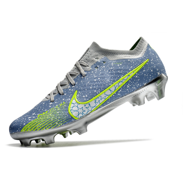 Chuteira Campo Nike Zoom Mercurial Vapor 15 Elite FG Cinza,Verde e Prata - VENI Futebol