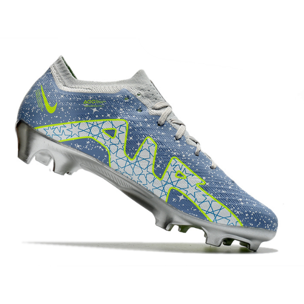 Chuteira Campo Nike Zoom Mercurial Vapor 15 Elite FG Cinza,Verde e Prata - VENI Futebol
