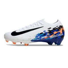 Scarpa da calcio Nike Air Zoom Mercurial Vapor 16 Elite bianca e blu per terreni compatti FG