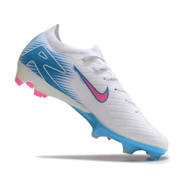 Chuteira Campo Nike Air Zoom Mercurial Vapor 16 Elite FG Branca, Azul e Rosa - VENI Futebol