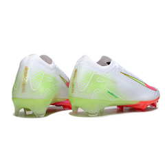 Nike Air Zoom Mercurial Vapor 16 Elite White Pink and Green Firm Ground FG Football Boot