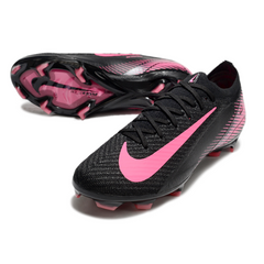 Botas de fútbol Nike Air Zoom Mercurial Vapor 16 Elite negras y rosas para terreno firme (FG).