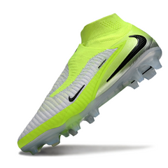 Nike Phantom 6 DF Elite Gray and Light Green Firm Ground FG Football Boot
