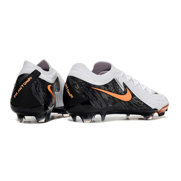 Chuteira Campo Nike Phantom GX2 Elite FG Branca, Preta e Laranja - VENI Futebol