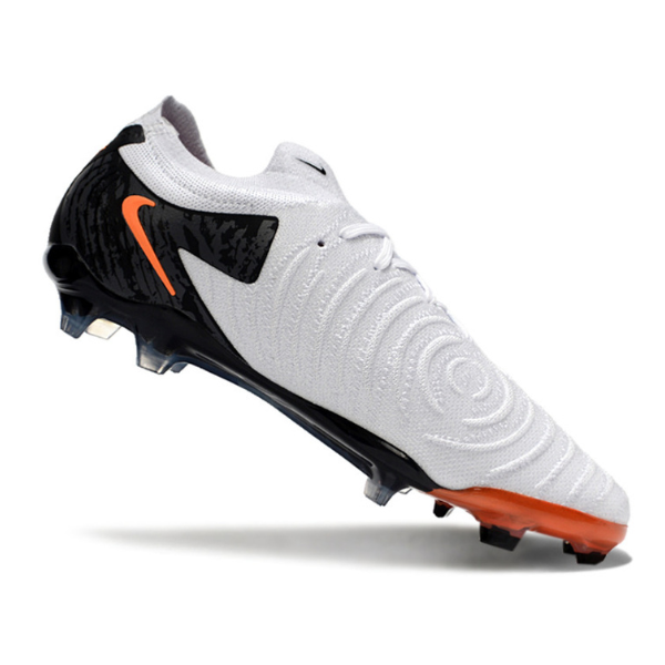 Chuteira Campo Nike Phantom GX2 Elite FG Branca, Preta e Laranja - VENI Futebol