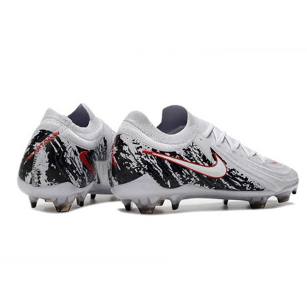 Chuteira Campo Nike Phantom GX2 Elite FG Branca, Preta e Vermelha - VENI Futebol