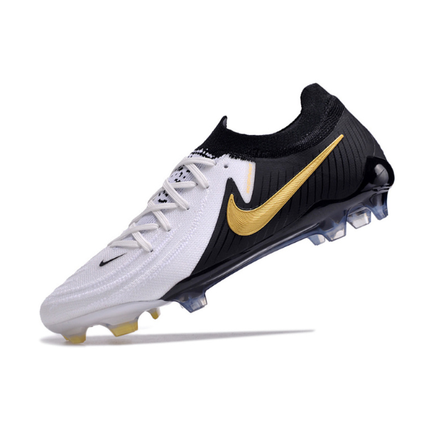 Chuteira Campo Nike Phantom GX2 Elite FG Branca e Preta - VENI Futebol