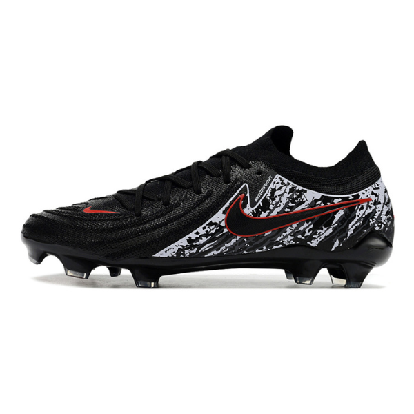 Chuteira Campo Nike Phantom GX2 Elite FG Preta, Branca e Vermelha - VENI Futebol