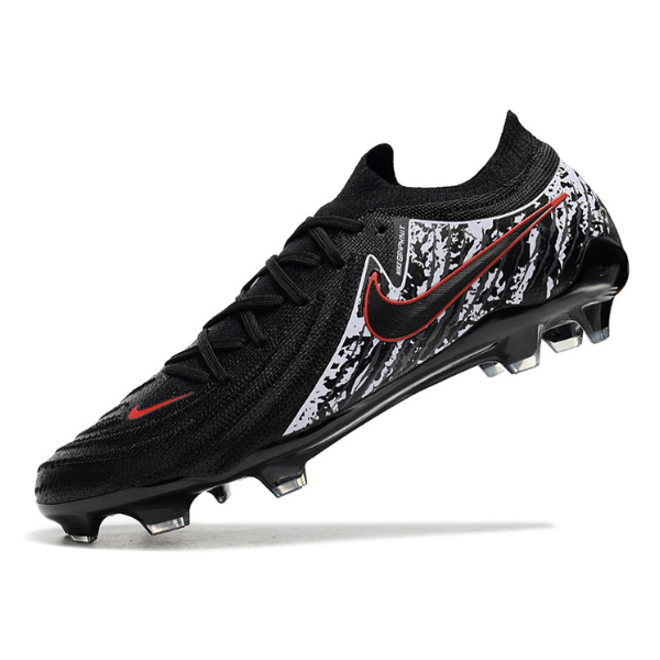 Chuteira Campo Nike Phantom GX2 Elite FG Preta, Branca e Vermelha - VENI Futebol