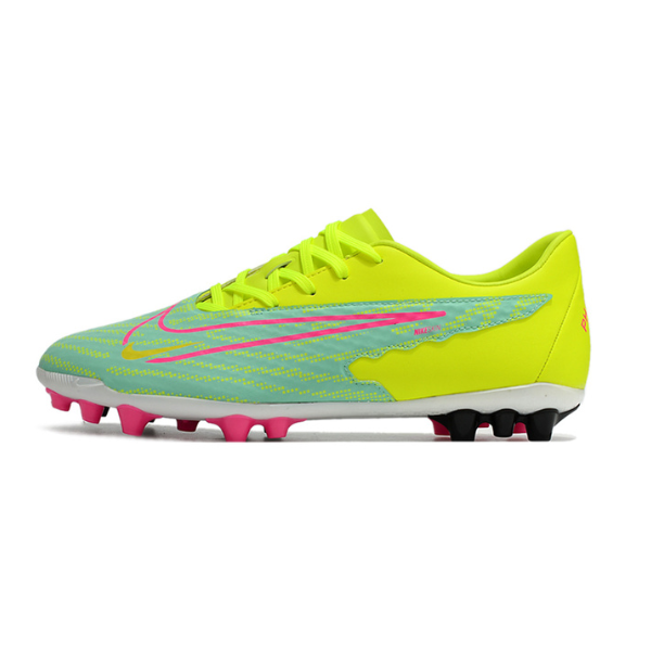 Chuteira Campo Nike Phantom GX Academy AG Amarela, Verde e Rosa - VENI Futebol