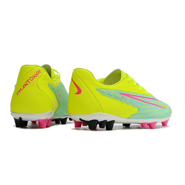 Chuteira Campo Nike Phantom GX Academy AG Amarela, Verde e Rosa - VENI Futebol