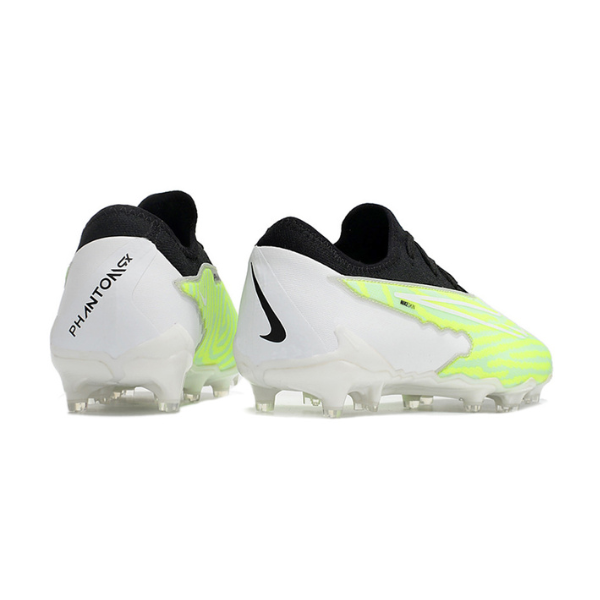 Chuteira Campo Nike Phantom GX Academy FG Branca, Verde e Preta - VENI Futebol