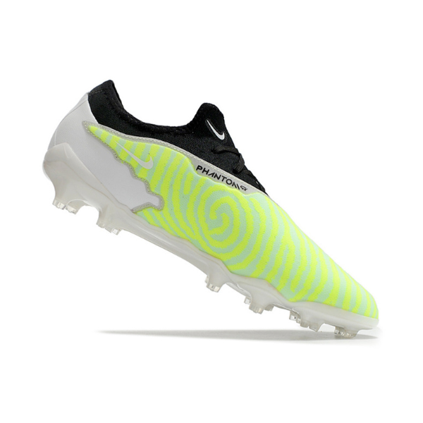 Chuteira Campo Nike Phantom GX Academy FG Branca, Verde e Preta - VENI Futebol
