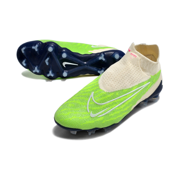 Chuteira Campo Nike Phantom GX Elite DF FG Verde e Branca - VENI Futebol