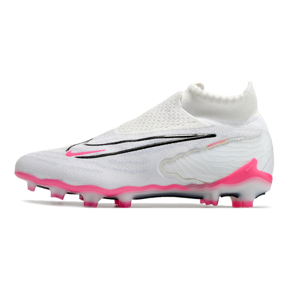 Chuteira Campo Nike Phantom GX Elite DF FG Branca e Rosa - VENI Futebol