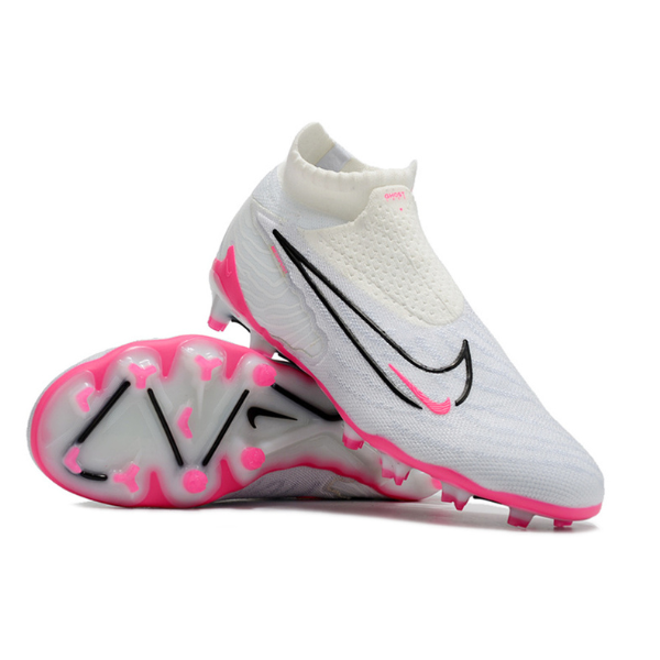 Chuteira Campo Nike Phantom GX Elite DF FG Branca e Rosa - VENI Futebol