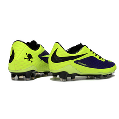Botas de fútbol Nike Phantom Hypervenom Elite FG para terreno firme, color verde claro y morado