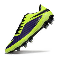 Botas de fútbol Nike Phantom Hypervenom Elite FG para terreno firme, color verde claro y morado