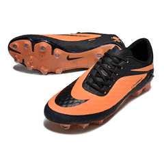 Scarpa da calcio Nike Phantom Hypervenom Elite arancione e nera per terreni compatti FG