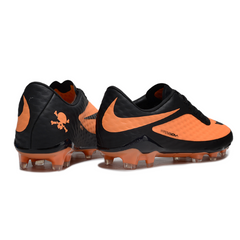 Scarpa da calcio Nike Phantom Hypervenom Elite arancione e nera per terreni compatti FG