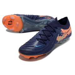 Scarpa da calcio Nike Phantom GX2 Elite DF blu e bianca per terreni compatti FG