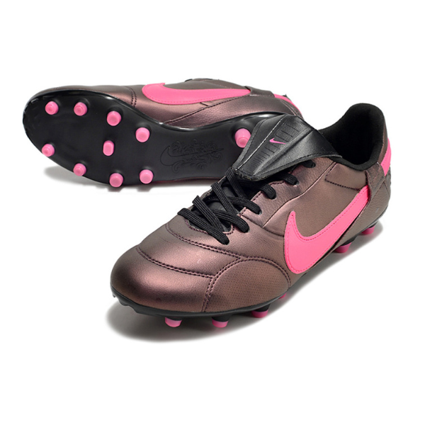 Chuteira Campo Nike Premier 3 FG Bronze e Rosa - VENI Futebol