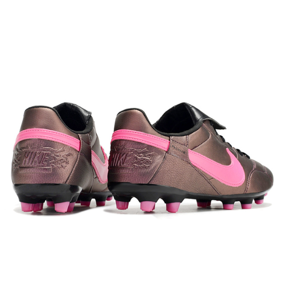 Chuteira Campo Nike Premier 3 FG Bronze e Rosa - VENI Futebol