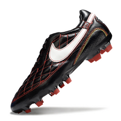 Nike Tiempo R10 Legend Elite Black Red and White Firm Ground FG Football Boot
