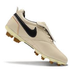 Nike Tiempo R10 Legend Elite Beige and Black Tongue Firm Ground FG Football Boot