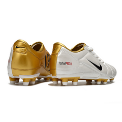 Nike Total 90 III White and Gold Firm Ground FG Football Boot