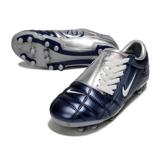 Scarpa da calcio Nike Total 90 III FG per terreni compatti argento e blu