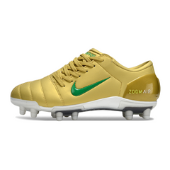 Botas de fútbol Nike Total 90 III FG para terreno firme, color dorado y verde