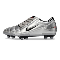 Nike Total 90 III Silver and Black Firm Ground FG Football Boot