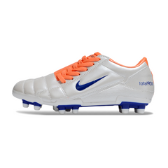 Botas de fútbol Nike Total 90 III FG para terreno firme, color gris y naranja