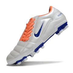Botas de fútbol Nike Total 90 III FG para terreno firme, color gris y naranja