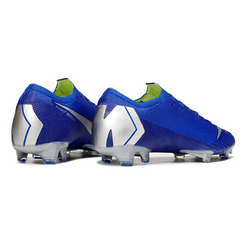 Scarpa da calcio Nike Air Zoom Mercurial Vapor 12 Elite blu e argento per terreni compatti FG