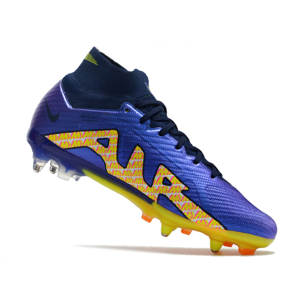 Chuteira Campo Nike Zoom Mercurial Superfly 9 Elite SG Ponta de Aluminio Roxa e Amarela - VENI Futebol