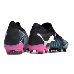 Chuteira Campo Puma Future 7 FG Preta, Azul Claro e Rosa - VENI Futebol