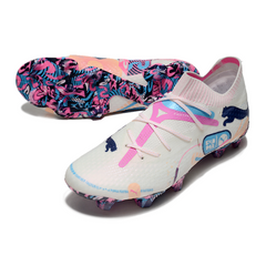 Botas de fútbol Puma Future 7 Volume Up Pack negras y azules para terreno firme (FG).