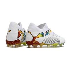 Bota de fútbol Puma Future 7 Heatmap Pack negra y amarilla para terreno firme (FG).