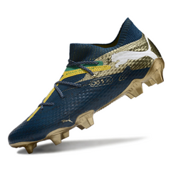 Scarpa da calcio Puma Future 7 Neymar BNA Pack nera e gialla per terreni compatti FG