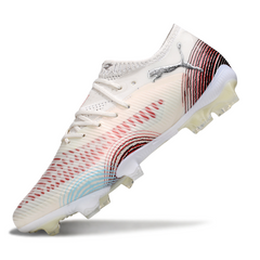 Puma Future 8 Low White and Red Firm Ground FG Football Boot