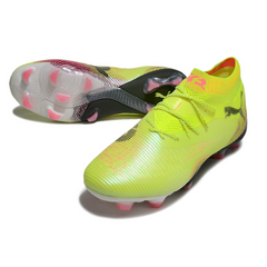 Botas de fútbol Puma Future 8 Firm Ground FG amarillas y rosas